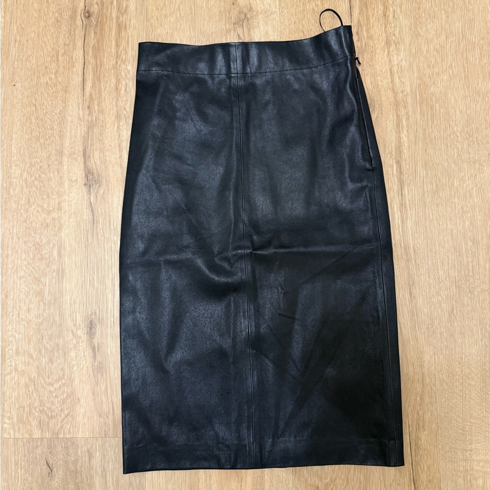 Walter Baker Mae Black Leather Pencil Skirt XS